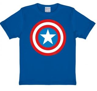 Marvel Captain America Sköld T-Shirt Barn Blå