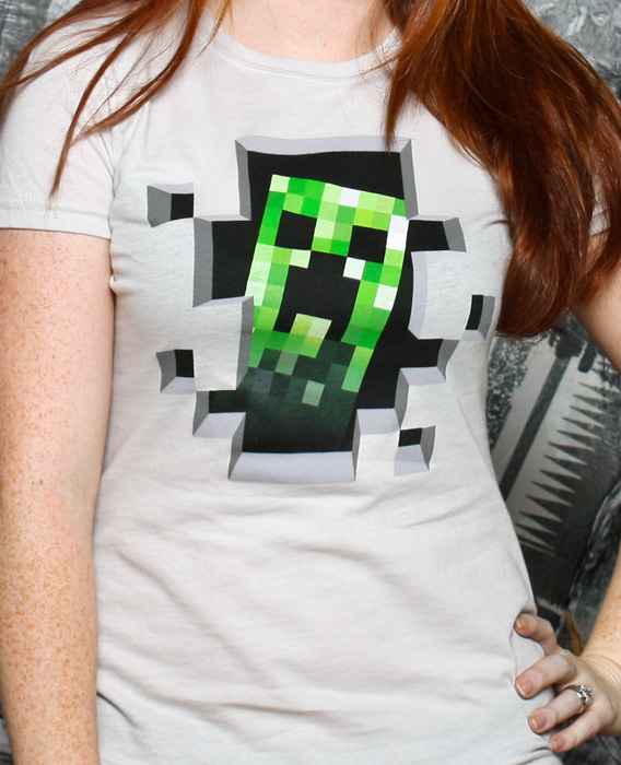 Minecraft Creeper Inside Dam T-shirt