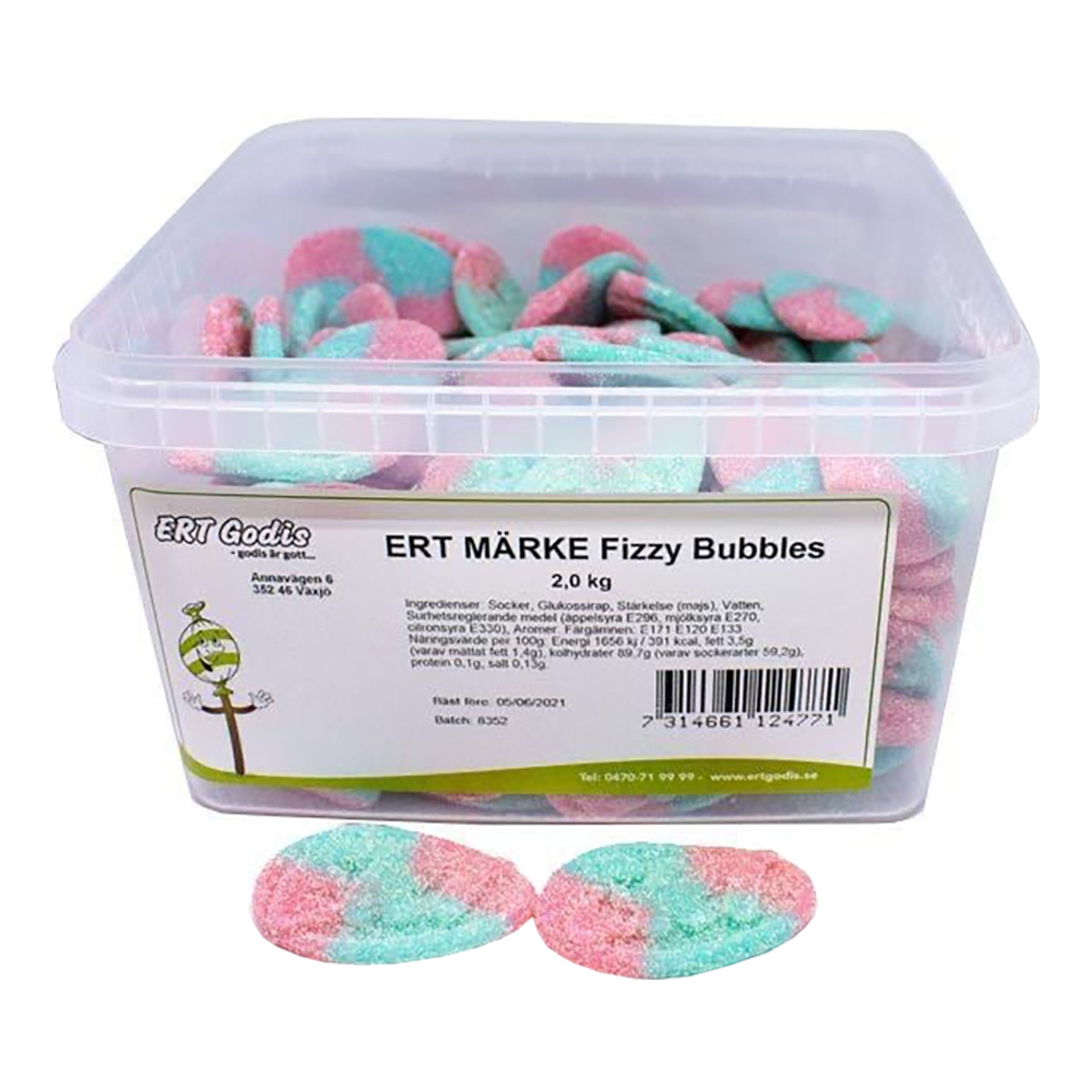 ERT Märke Fizzy Bubbles Storpack - 2 kg