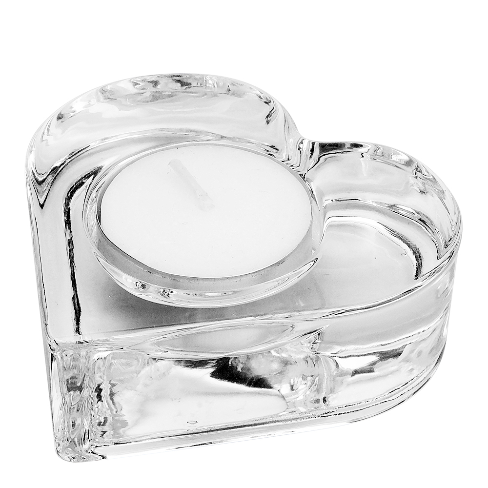 Table Top Stories - Celebration Ljushållare Hjärta Glas 8,5 cm