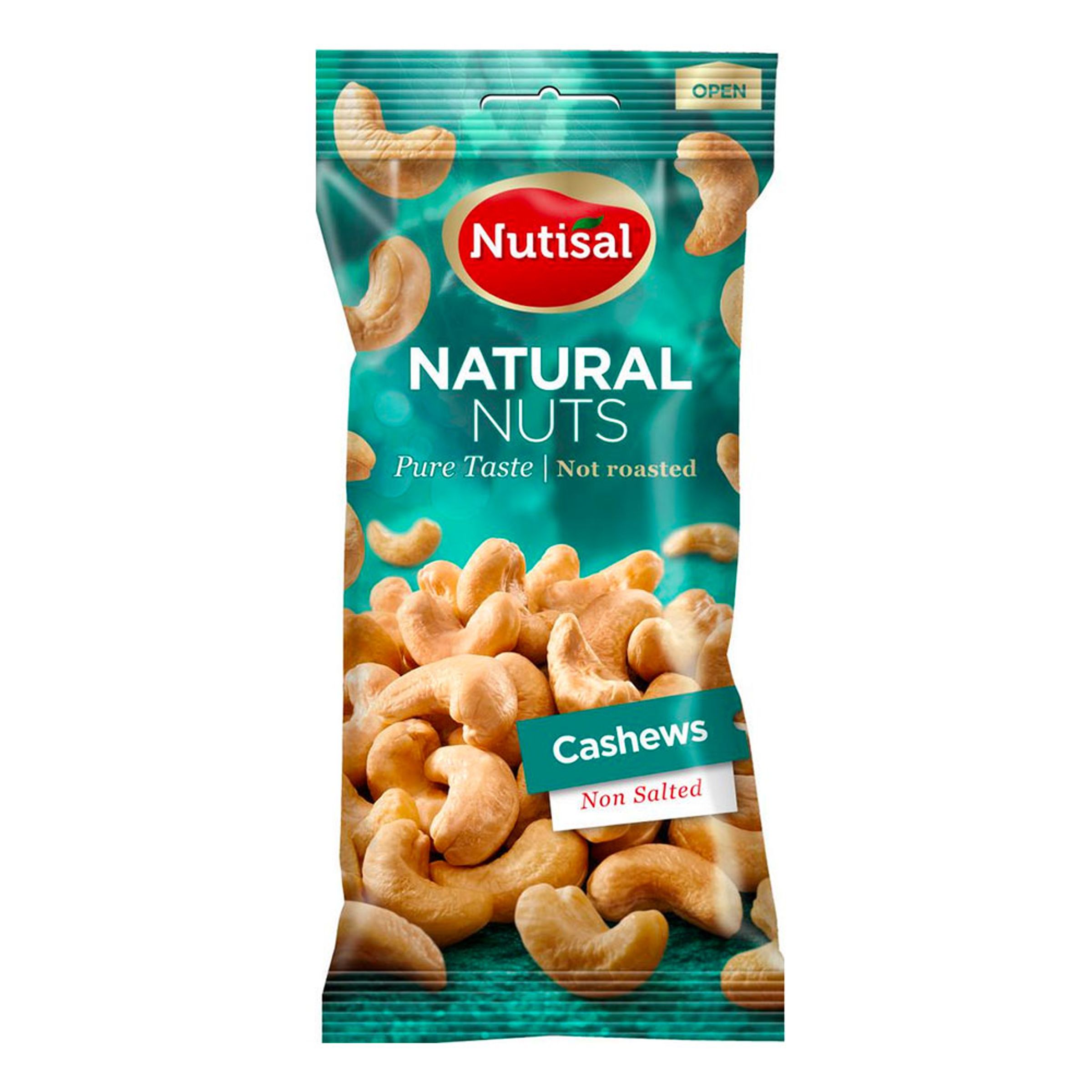 Nutisal Cashewnötter Naturell i Påse - 60 gram