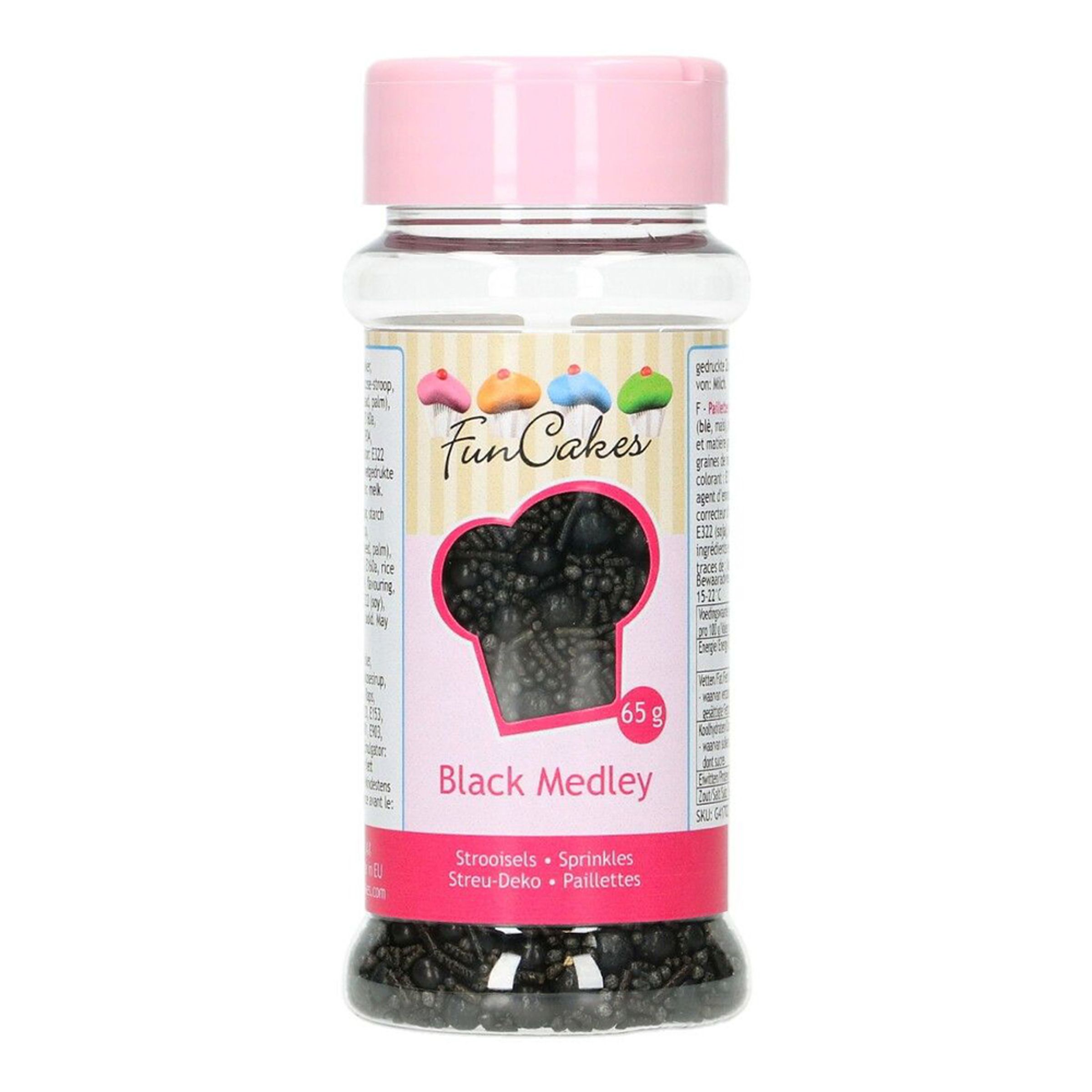 FunCakes Strössel Sprinkle Medley Black - 65 g