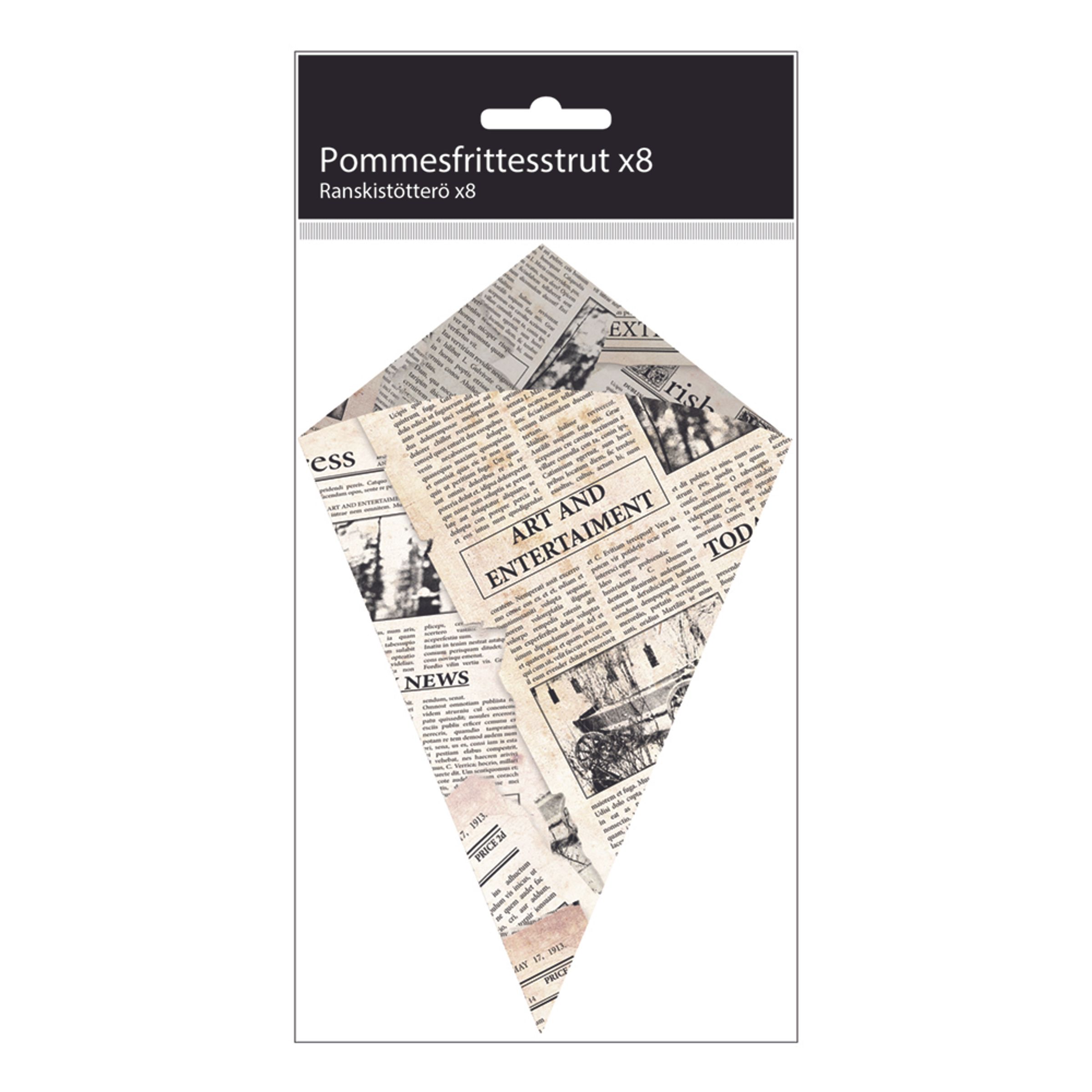Pommesstrut i Papper - 8-pack