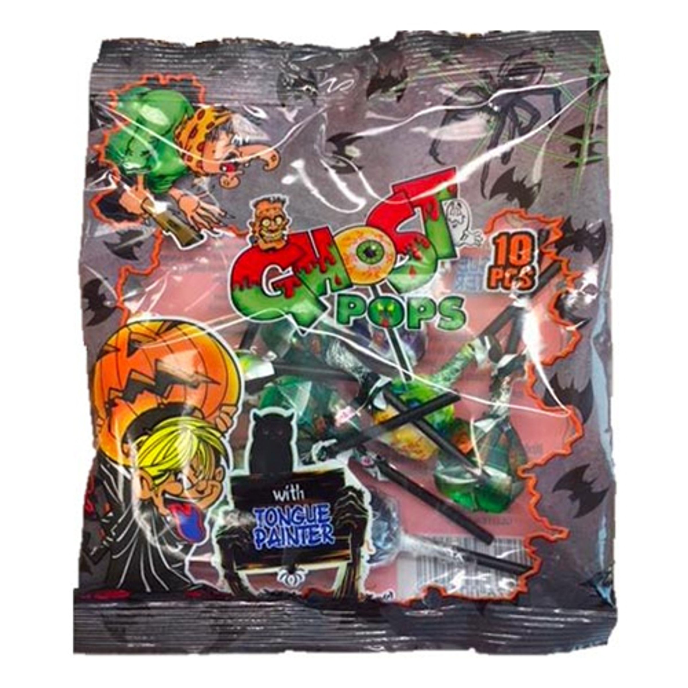 Halloween Ghost Pops Klubbor - 100 gram