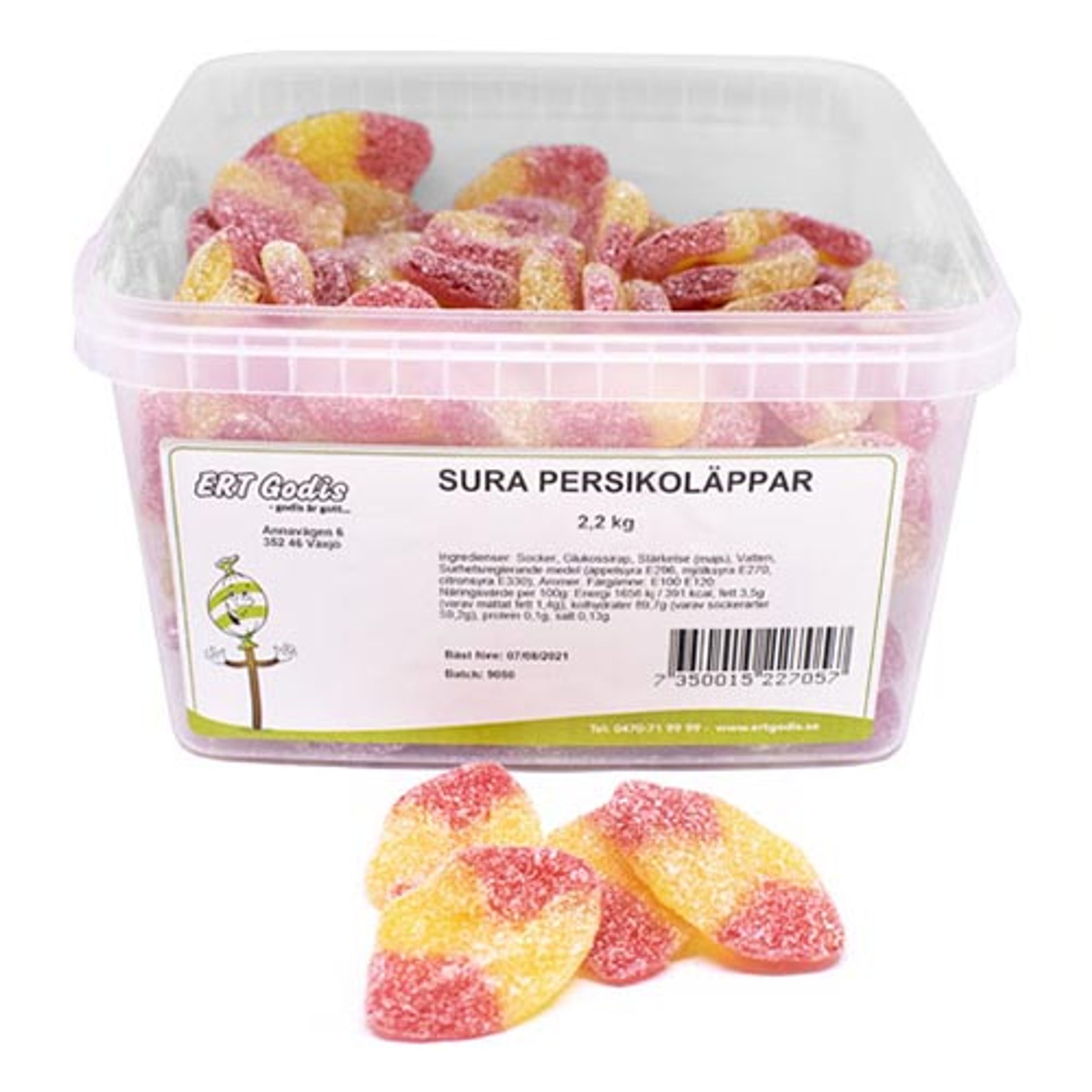 Sura Persikoläppar Lösvikt i Burk - 2.2 kg