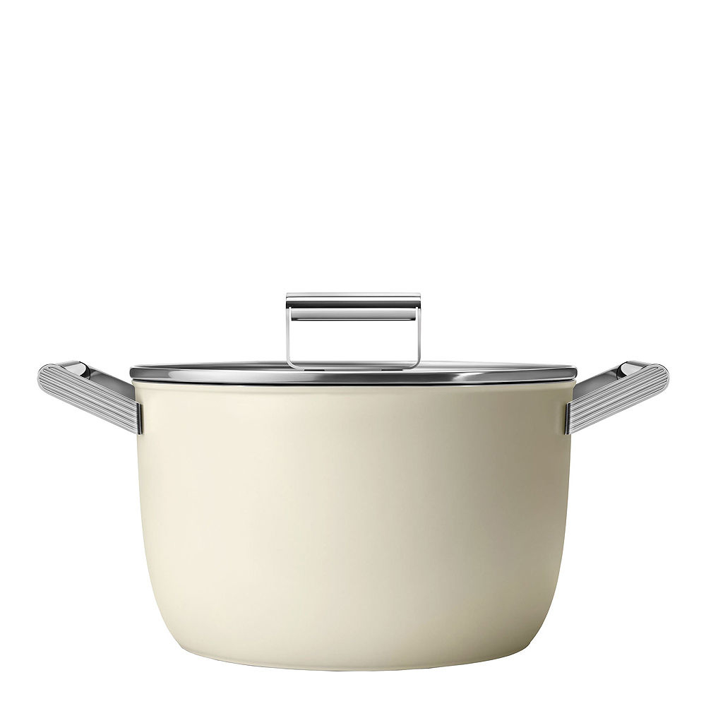 Smeg - Smeg 50's Style Kastrull Lock 26 cm Creme