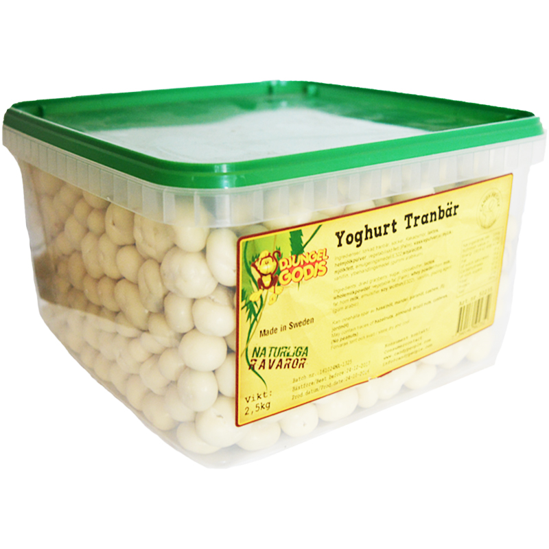 Hel Låda Godis Yoghurt Tranbär 2,5kg - 50% rabatt