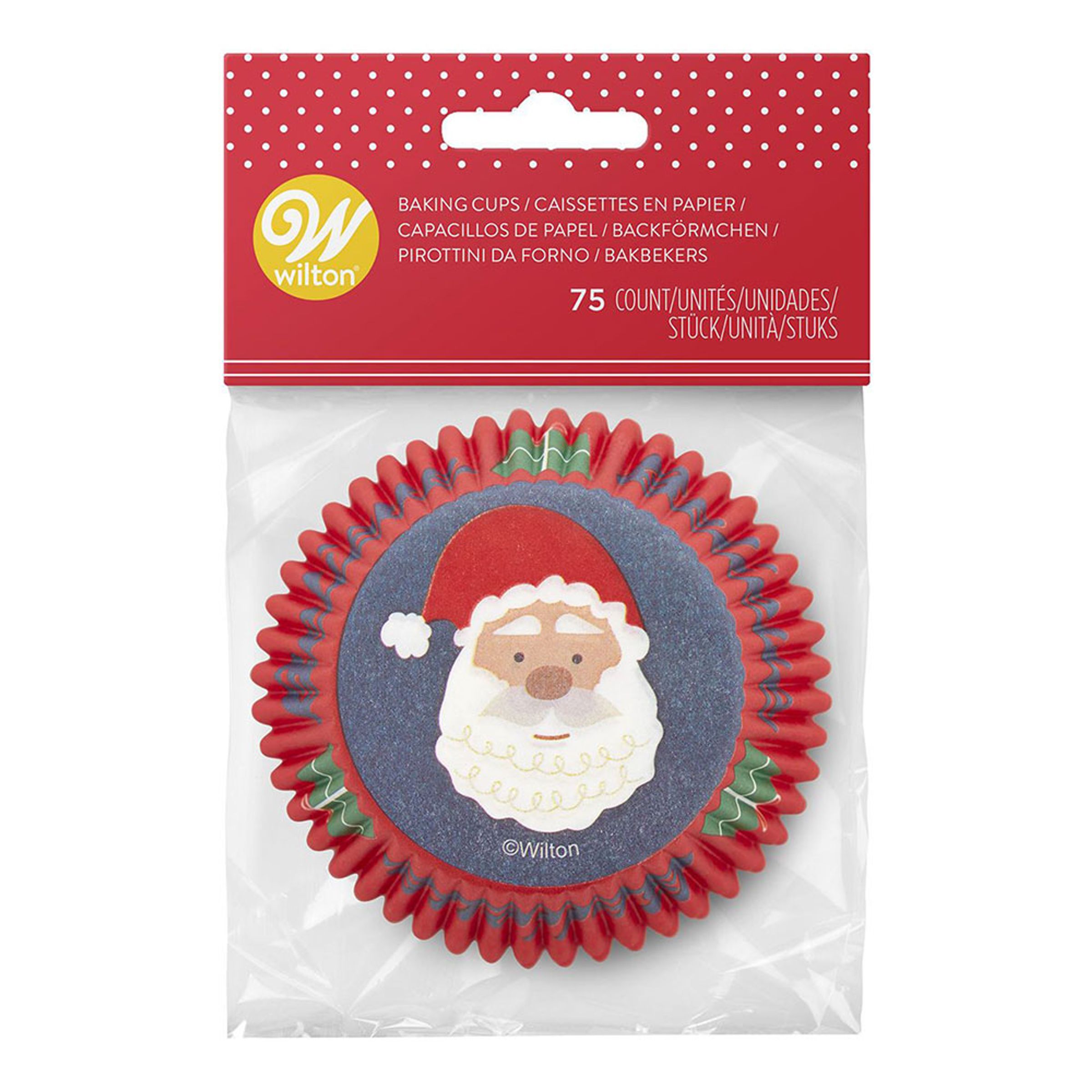 Röda Muffinsmorfar med Tomte - 75-pack