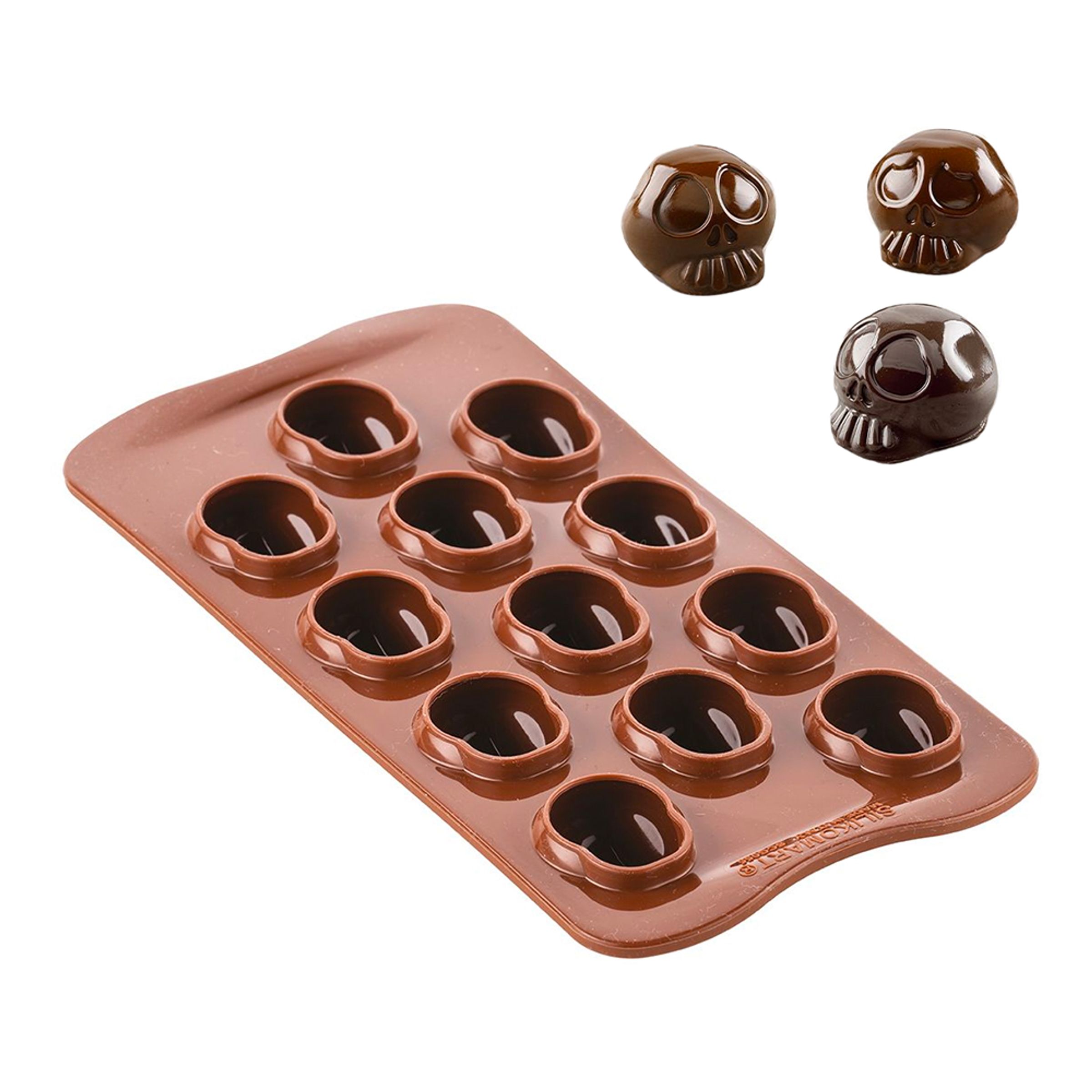 Chokladform Dödskallar