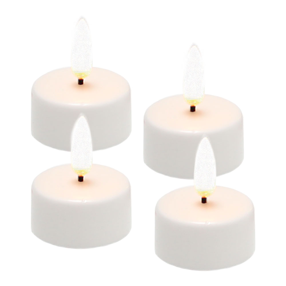 ELEDEA - Eledea Värmeljus LED 3,85x2 cm 4-pack Off-white