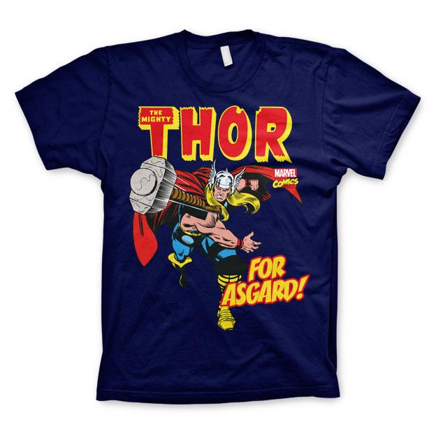 The Mighty Thor - For Asgard! T-Shirt Blå