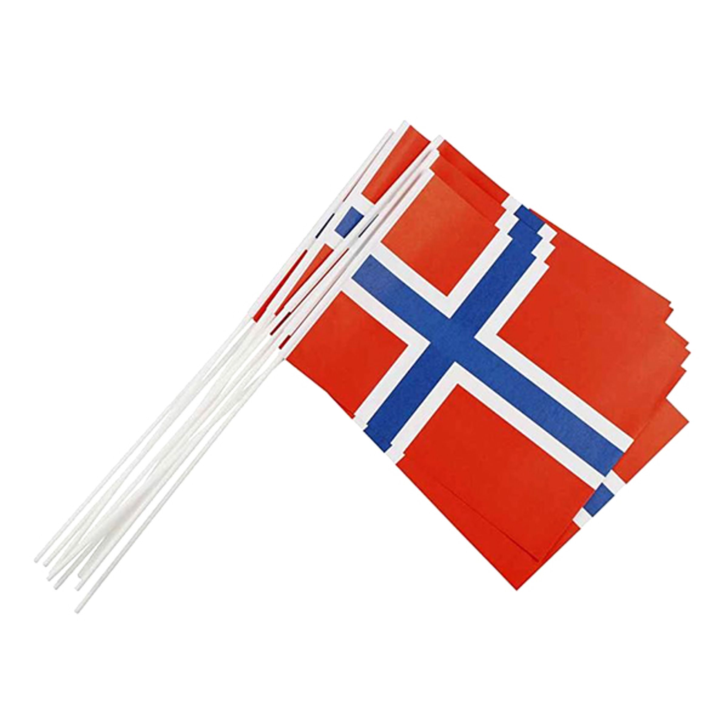 Pappersflaggor Norge - 10-pack